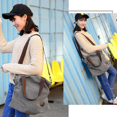 Women Corduroy Canvas Tote Casual Shoulder Bag Foldable Shopping Beach Bag