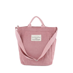 Large Capacity Corduroy Shoulder Bag for Women