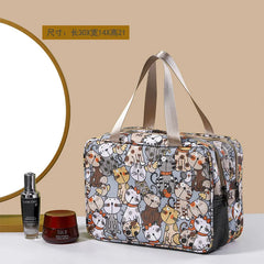 Women Cosmetic Bag Portable Travel Toiletry Waterproof Dry Wet Separation