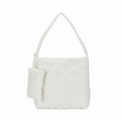 Women Cotton Padded Shoulder Bag Underarm Clutch