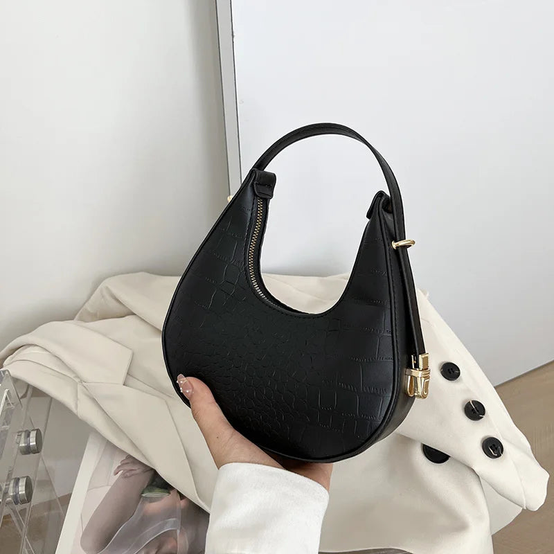 Crocodile Pattern Underarm Bag for Women
