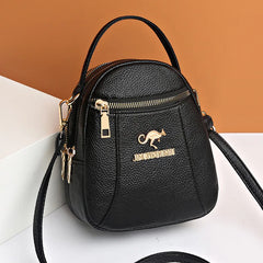 Soft Leather Mini Crossbody Bag for Women, Shoulder Messenger Handbag
