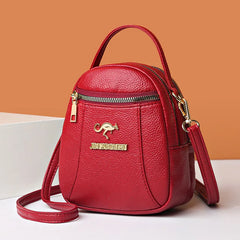 Soft Leather Mini Crossbody Bag for Women, Shoulder Messenger Handbag