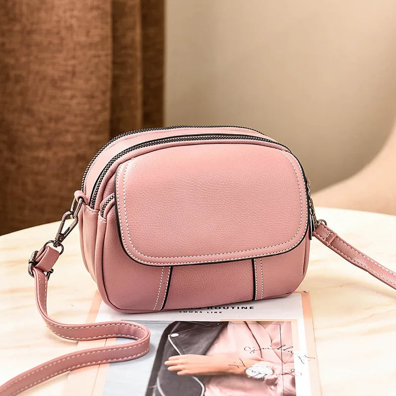 Women Small Crossbody Bag PU Leather Shoulder Handbag