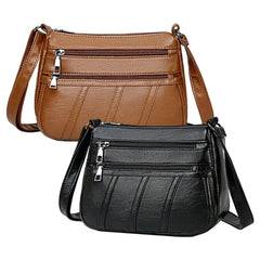Soft Leather Women's Crossbody Bag Pockets Shoulder Tote