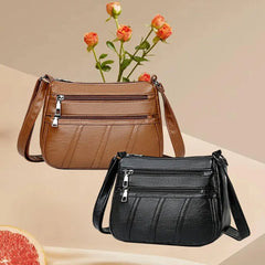Soft Leather Women's Crossbody Bag Pockets Shoulder Tote