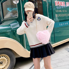 Cartoon Heart Shape Crossbody Bag for Shopping