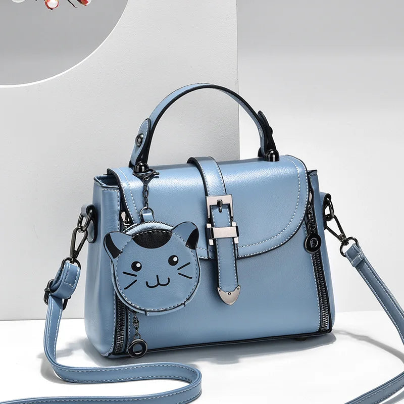Women Crossbody Shoulder Bags Large Capacity Leather Messenger Bag Female Purse
