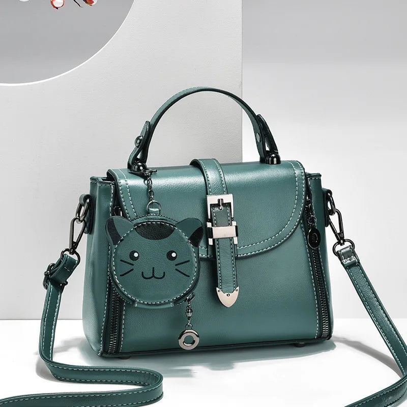 Women Crossbody Shoulder Bags Large Capacity Leather Messenger Bag Female Purse