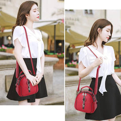 Women Crossbody Shoulder Bags Solid Long Zipper Leather Messenger Bag