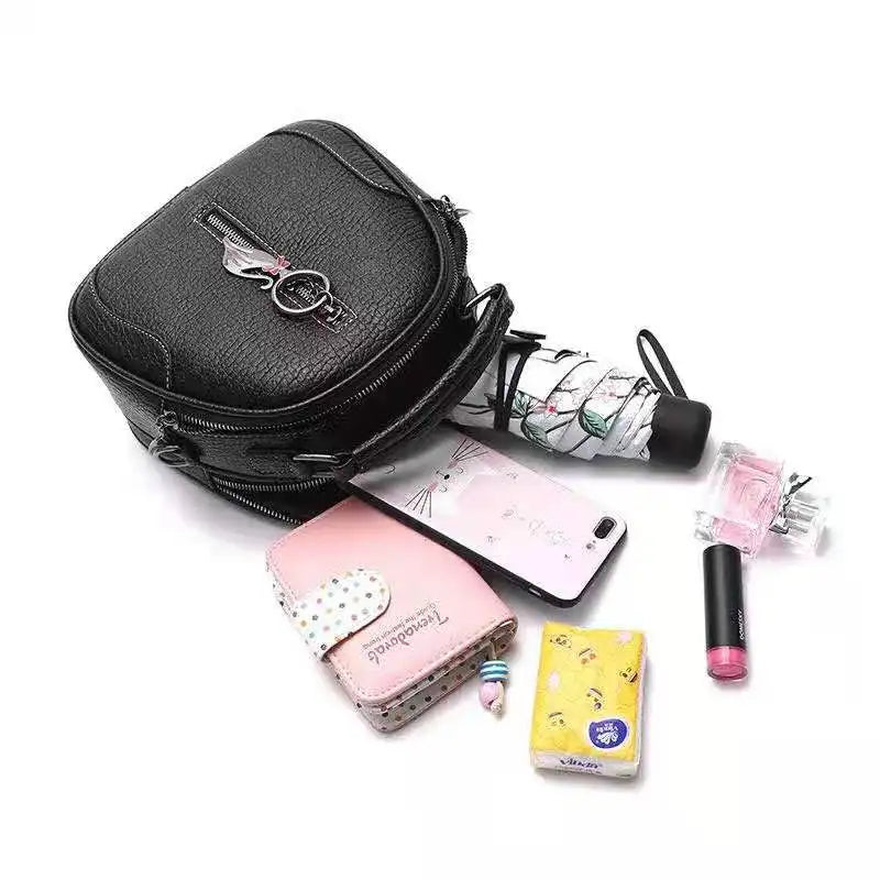 Women Crossbody Shoulder Bags Solid Long Zipper Leather Messenger Bag