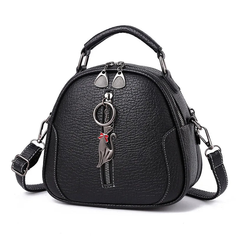 Women Crossbody Shoulder Bags Solid Long Zipper Leather Messenger Bag