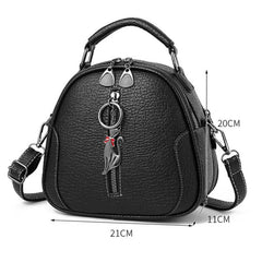 Women Crossbody Shoulder Bags Solid Long Zipper Leather Messenger Bag