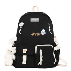 Nylon Backpack for Teen Girls Large Capacity School Bag