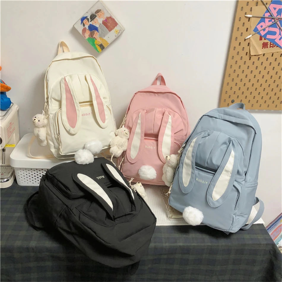 Nylon Waterproof Backpack Purse for Teen Girls Large Capacity Rucksack