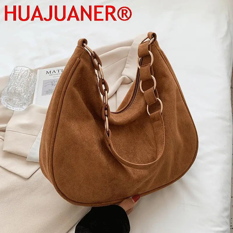 Matte Crossbody Bag for Women Casual Vintage Tote Girls Large-capacity Handbag