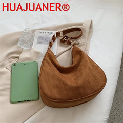 Matte Crossbody Bag for Women Casual Vintage Tote Girls Large-capacity Handbag