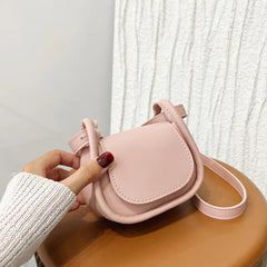 Women Shoulder Crossbody Handbag Small PU Leather Solid Top-Handle Bags