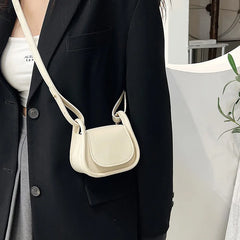 Women Shoulder Crossbody Handbag Small PU Leather Solid Top-Handle Bags