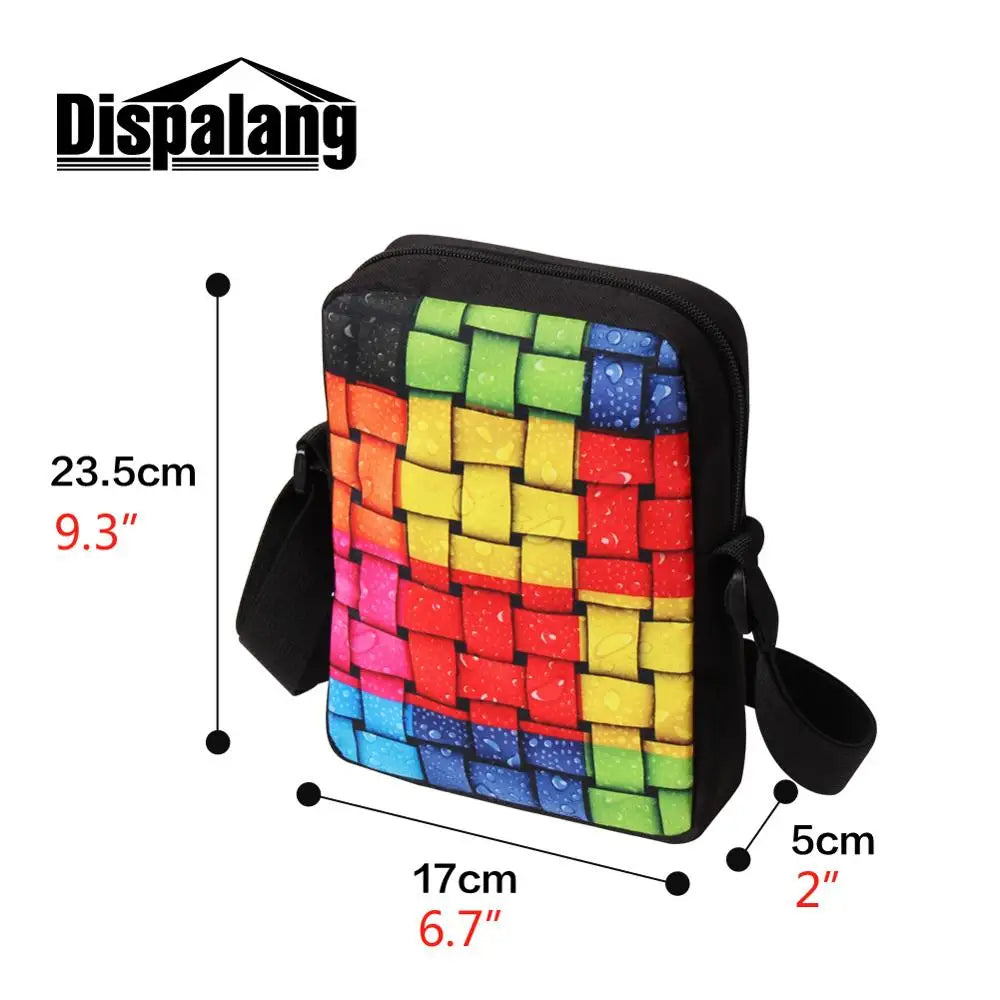 Cartoon Prints Flap Messenger Bag for Girls