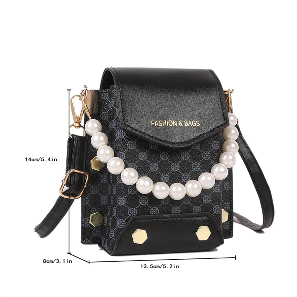 Women Diamond Lattice Shoulder Bag PU Leather Minority Crossbody Square Pack Sat