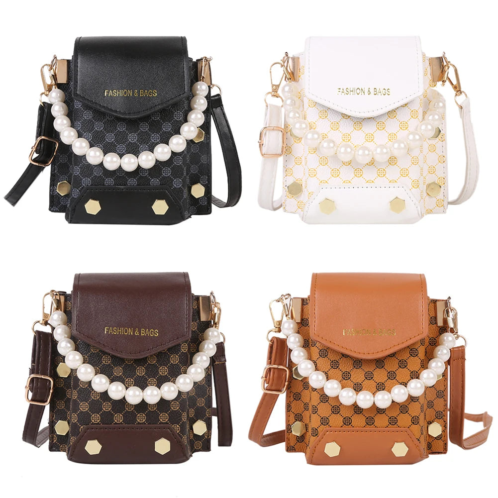Women Diamond Lattice Shoulder Bag PU Leather Minority Crossbody Square Pack Sat