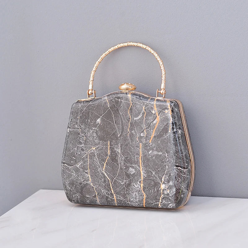 Marble Grain Dinner Bag Women Party Wallet Evening Bag