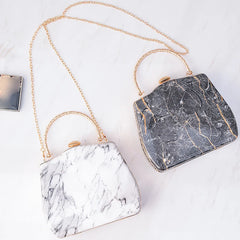 Marble Grain Dinner Bag Women Party Wallet Evening Bag