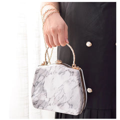 Marble Grain Dinner Bag Women Party Wallet Evening Bag