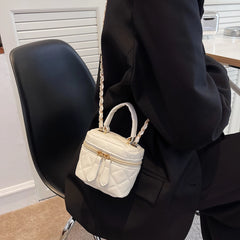 Women's PU Leather Shoulder Bag Zipper Mini Crossbody Handbag