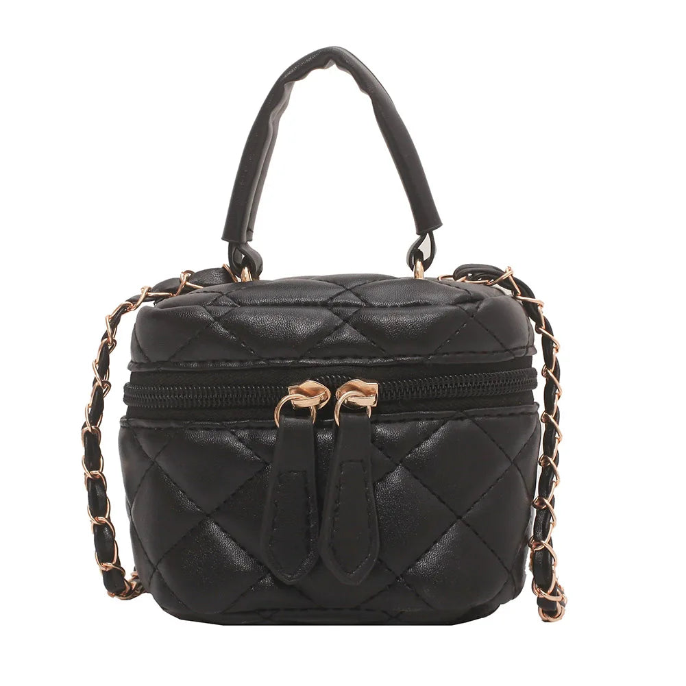 Women's PU Leather Shoulder Bag Zipper Mini Crossbody Handbag
