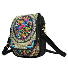 Vintage Chinese Style Embroidered Shoulder Bag for Women