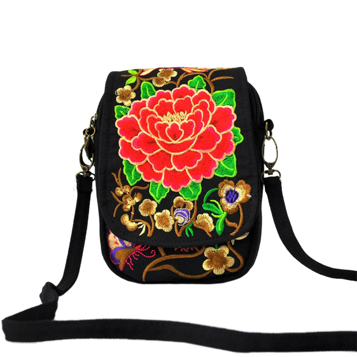 Vintage Chinese Style Embroidered Shoulder Bag for Women