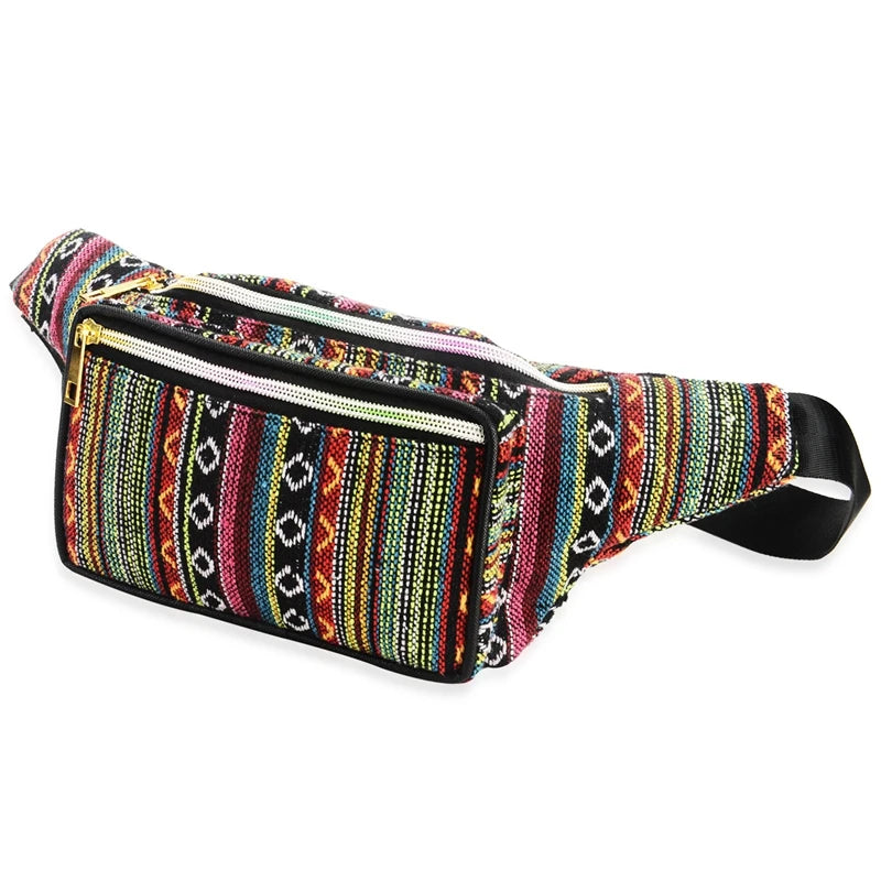 Women Ethnic Fanny Pack Retro Vintage Bum Bags Travel Hiking