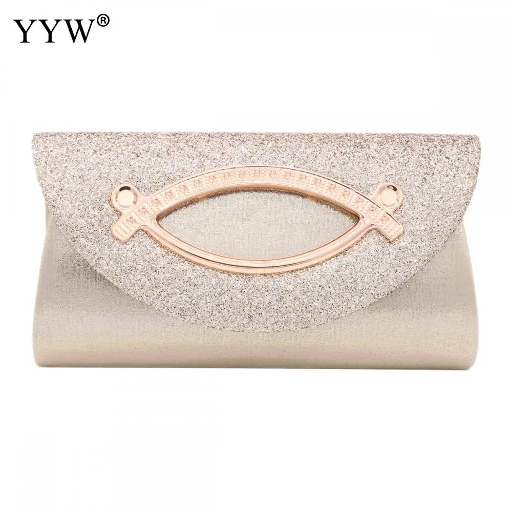 Sequin Clutch Wedding Purse Party Banquet Silver