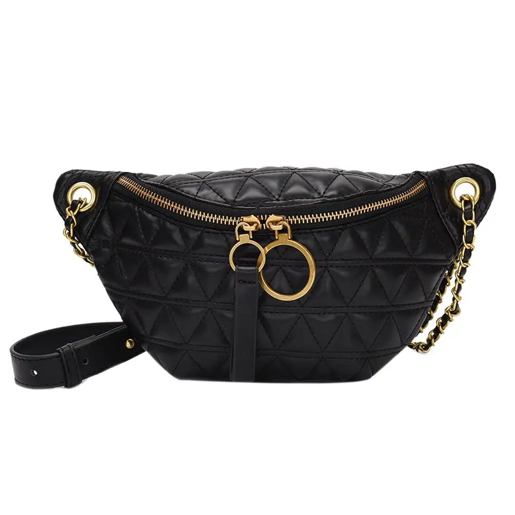 Women Fanny Chest Bag PU Leather Waist Purse Shoulder Crossbody