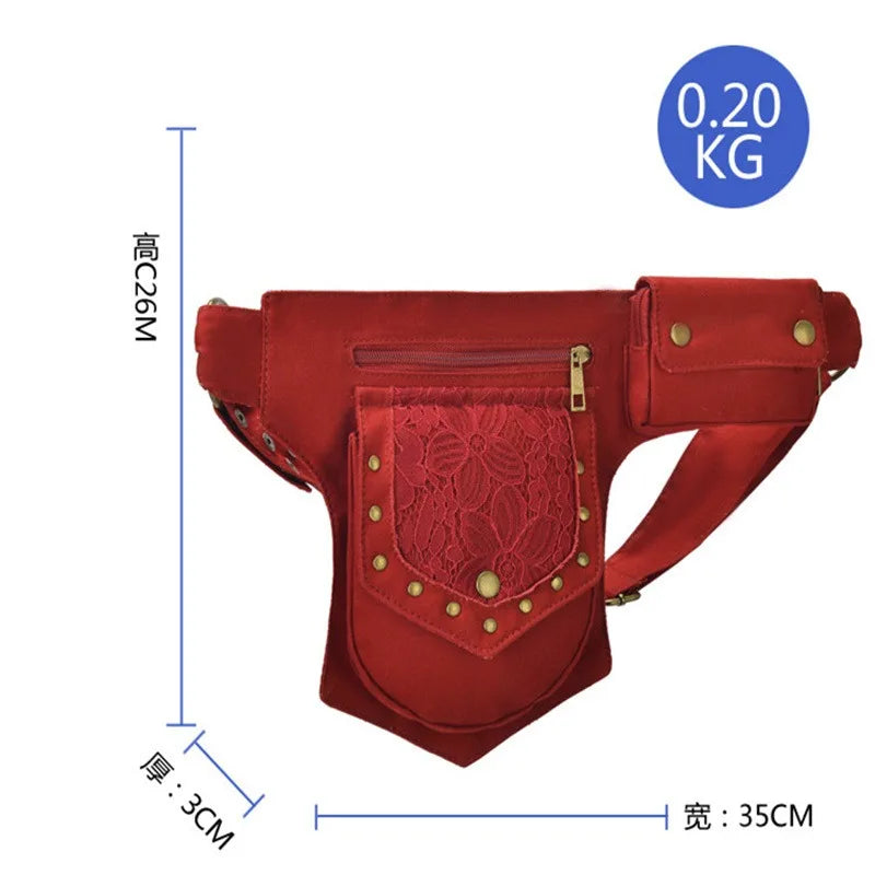 Vintage Women Fanny Pack Crossbody Bag Shoulder Chest Phone Purses