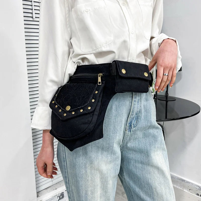 Vintage Women Fanny Pack Crossbody Bag Shoulder Chest Phone Purses