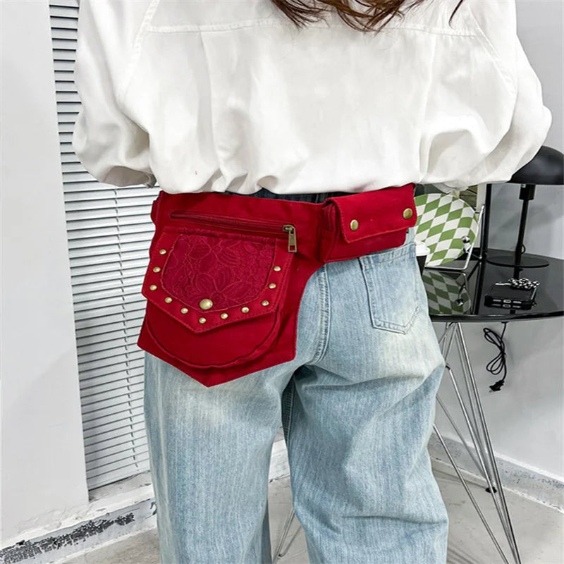 Vintage Women Fanny Pack Crossbody Bag Shoulder Chest Phone Purses