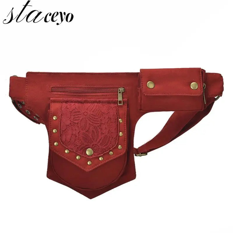 Vintage Women's Fanny Pack Shoulder Bag Large Hip Sack