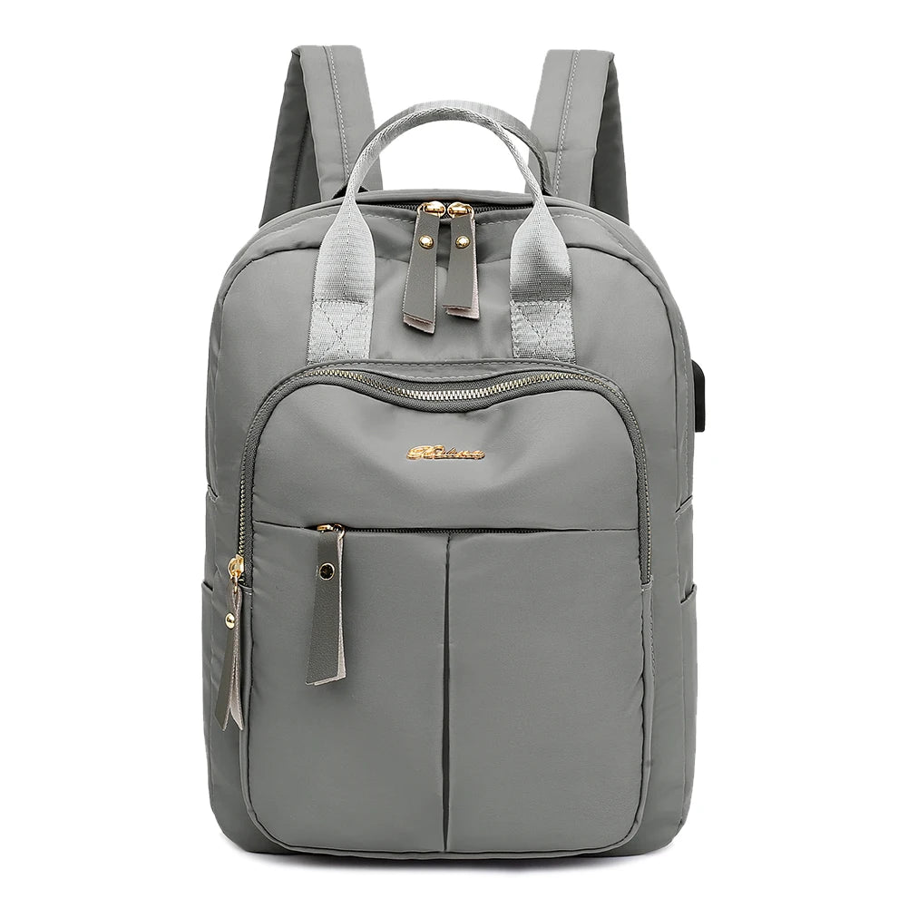 Women Backpack Classic Texture Delicate Travel Big Capacity Student