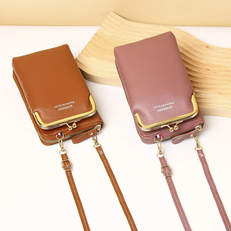 Women Bag Clip Phone Pocket Shoulder Bag Pu Leather Female Small Crossbody Bags