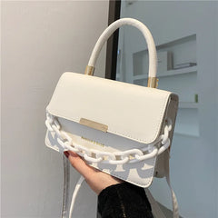Thick Chain Small Square Bag Women Shoulder Messenger Bag
