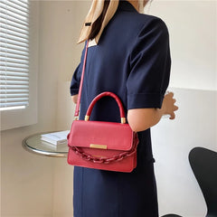 Thick Chain Small Square Bag Women Shoulder Messenger Bag