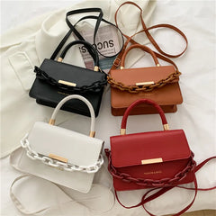 Thick Chain Small Square Bag Women Shoulder Messenger Bag