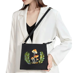 Women Mushroom Pattern Shoulder Bag Sweet Style Square Lady Handbag