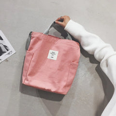 Women Casual Canvas Messenger Bag Pink