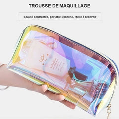 Women Cosmetic Bag Semi-circular Illusion Laser Makeup Bag Portable Dumpling Sha