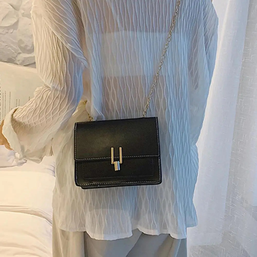 Faux Leather Crossbody Phone Bag with Flip Cover