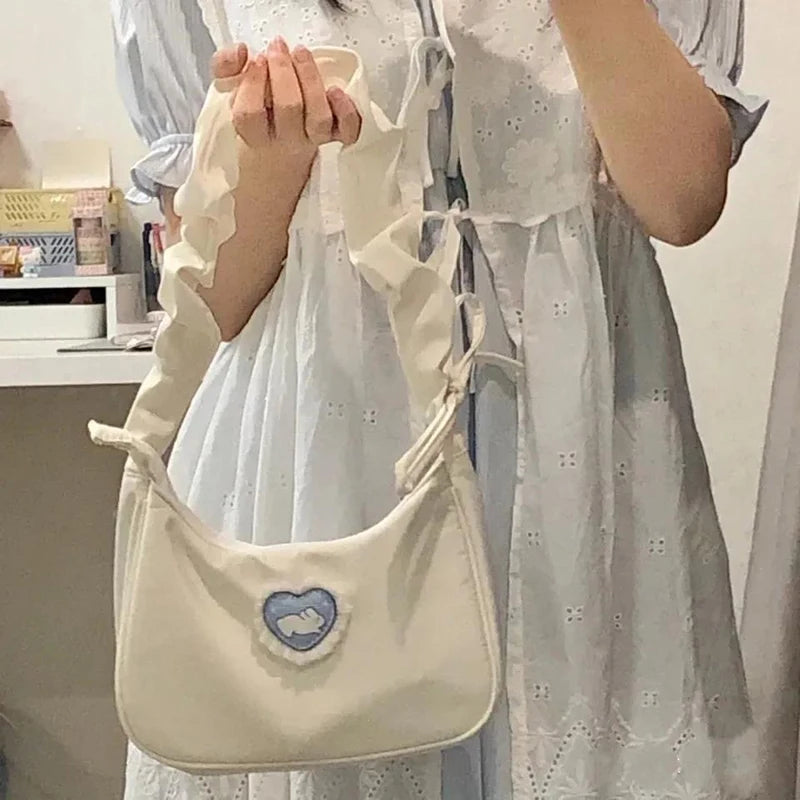 Women Love Heart Rabbit Shoulder Bag Tote Handbag